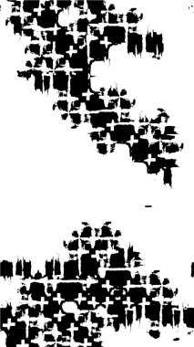 Abstract black and white vector background. Monochrome vintage surface with dirty pattern in cracks, spots, dots