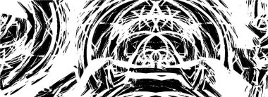 Abstract black and white vector background. Monochrome vintage surface with dirty pattern in cracks, spots, dots