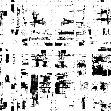 Abstract black and white vector background. Monochrome vintage surface with dirty pattern in cracks, spots, dots