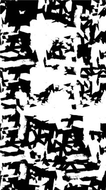 Abstract black and white vector background. Monochrome vintage surface with dirty pattern in cracks, spots, dots