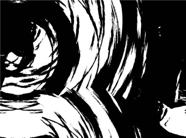 Abstract black and white vector background. Monochrome vintage surface with dirty pattern in cracks, spots, dots