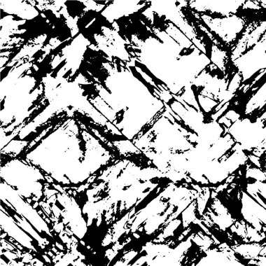 Abstract black and white vector background. Monochrome vintage surface with dirty pattern in cracks, spots, dots