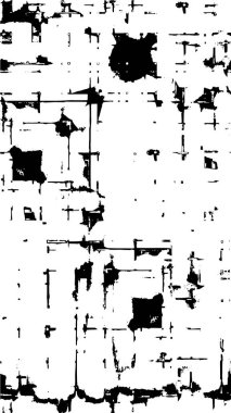 Abstract black and white vector background. Monochrome vintage surface with dirty pattern in cracks, spots, dots