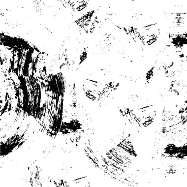 Abstract black and white vector background. Monochrome vintage surface with dirty pattern in cracks, spots, dots