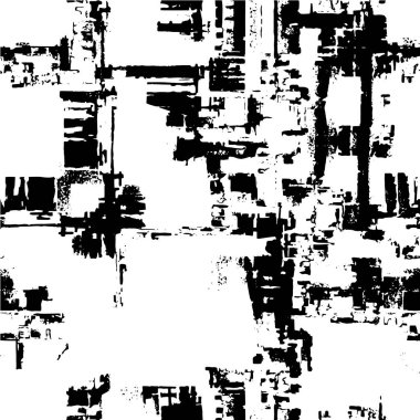 Abstract black and white vector background. Monochrome vintage surface with dirty pattern in cracks, spots, dots