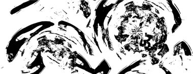 Abstract black and white vector background. Monochrome vintage surface with dirty pattern in cracks, spots, dots