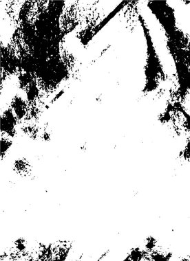 Abstract black and white vector background. Monochrome vintage surface with dirty pattern in cracks, spots, dots