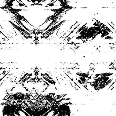 Abstract black and white vector background. Monochrome vintage surface with dirty pattern in cracks, spots, dots