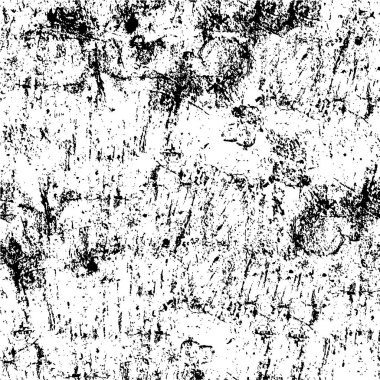 Abstract black and white vector background. Monochrome vintage surface with dirty pattern in cracks, spots, dots