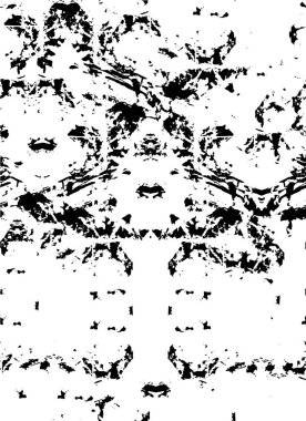 Abstract black and white vector background. Monochrome vintage surface with dirty pattern in cracks, spots, dots