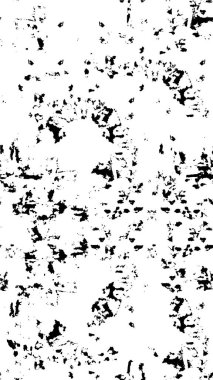 Abstract black and white vector background. Monochrome vintage surface with dirty pattern in cracks, spots, dots