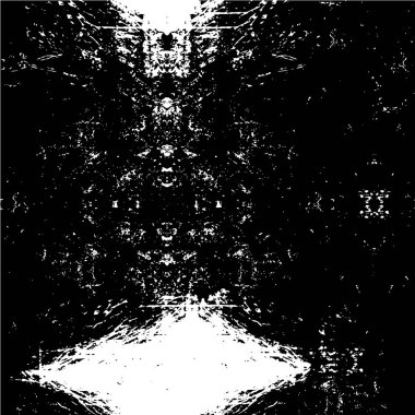 Abstract black and white vector background. Monochrome vintage surface with dirty pattern in cracks, spots, dots