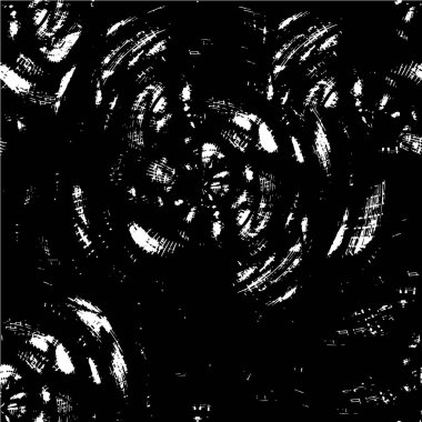 Abstract black and white vector background. Monochrome vintage surface with dirty pattern in cracks, spots, dots