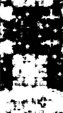 Abstract black and white vector background. Monochrome vintage surface with dirty pattern in cracks, spots, dots