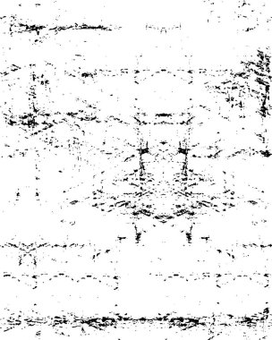 Abstract black and white vector background. Monochrome vintage surface with dirty pattern in cracks, spots, dots