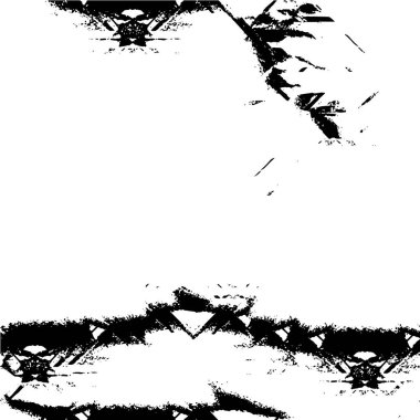 Abstract black and white vector background. Monochrome vintage surface with dirty pattern in cracks, spots, dots