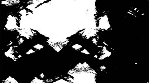 Абстрактный Гранж Фон Монохромная Текстура Черный Белый — стоковый вектор