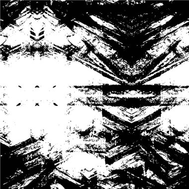 Abstract black and white vector background. Monochrome vintage surface with dirty pattern in cracks, spots, dots