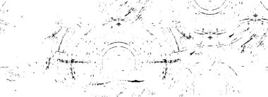 Abstract black and white vector background. Monochrome vintage surface with dirty pattern in cracks, spots, dots