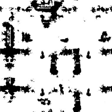 Abstract black and white vector background. Monochrome vintage surface with dirty pattern in cracks, spots, dots