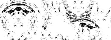 Abstract black and white vector background. Monochrome vintage surface with dirty pattern in cracks, spots, dots