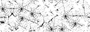 Abstract black and white vector background. Monochrome vintage surface with dirty pattern in cracks, spots, dots