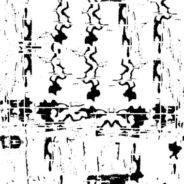 Abstract black and white vector background. Monochrome vintage surface with dirty pattern in cracks, spots, dots