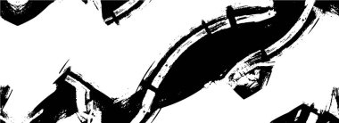 Abstract black and white vector background. Monochrome vintage surface with dirty pattern in cracks, spots, dots