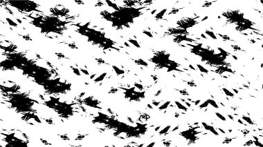 Abstract black and white vector background. Monochrome vintage surface with dirty pattern in cracks, spots, dots