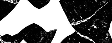 Abstract black and white vector background. Monochrome vintage surface with dirty pattern in cracks, spots, dots