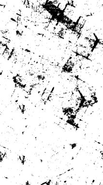 Abstract black and white vector background. Monochrome vintage surface with dirty pattern in cracks, spots, dots