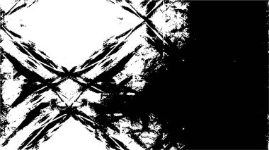 Abstract black and white vector background. Monochrome vintage surface with dirty pattern in cracks, spots, dots
