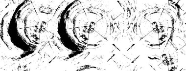 Arka planda soyut çizikler var. Kırık siyah beyaz şablon   