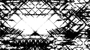 Çatlamış beton tabakasının gergin dokusu. Taş ya da asfalt. grunge yarım ton bir vektör illüstrasyonu