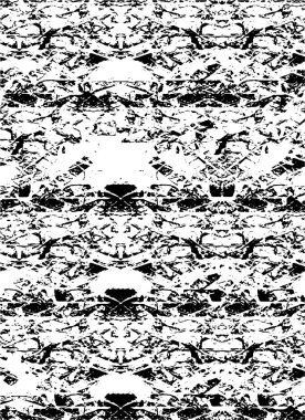 Siyah ve beyaz dokusunda sıkıntılı desen.