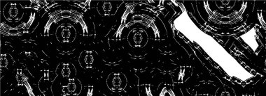 Siyah ve beyaz dokusunda sıkıntılı desen.