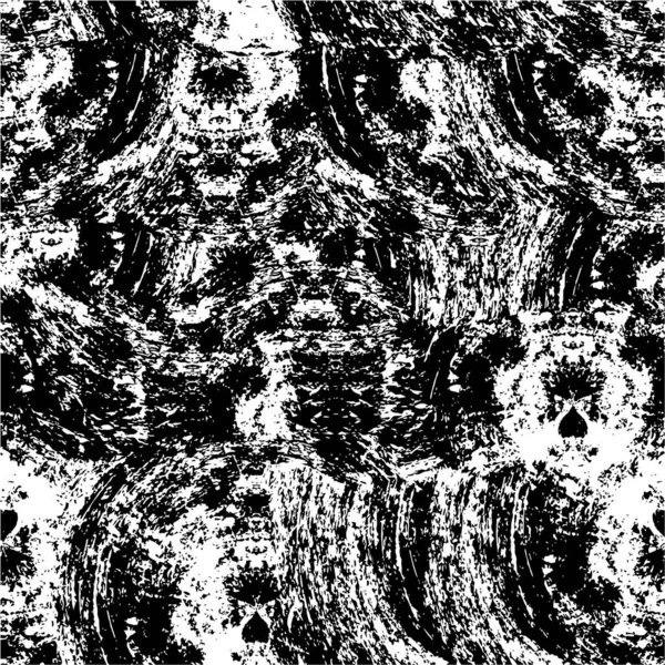 Rayures Abstraites Sur Fond Gabarit Fissuré Noir Blanc — Image vectorielle