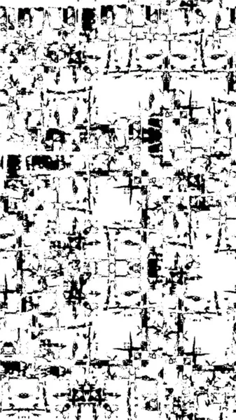 Abstraktní Škrábance Pozadí Prasklá Černá Bílá Šablona — Stockový vektor