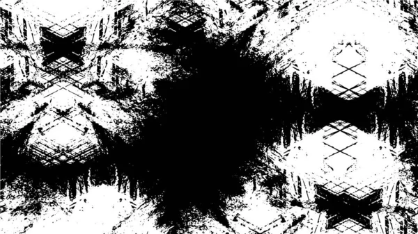 Абстрактные Царапины Фоне Трещина Черно Белом Шаблоне — стоковый вектор