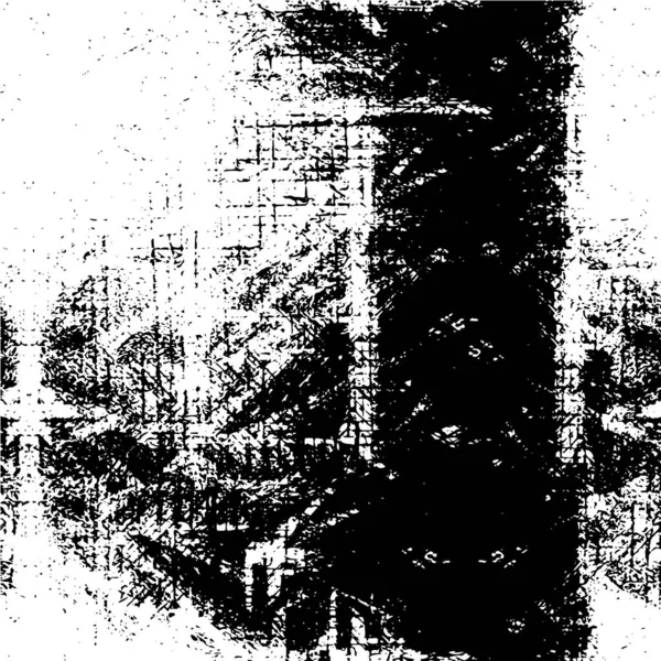 Черно Белый Фон Грязным Рисунком — стоковый вектор