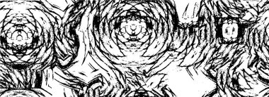 Siyah beyaz desenli duvar kağıdı tasarımı