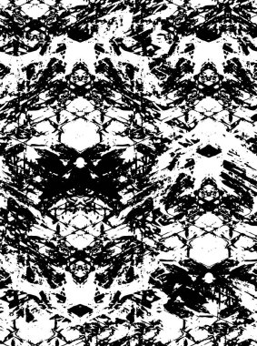 Siyah ve beyaz mürekkep yaratıcılığının basit bir gösterimi