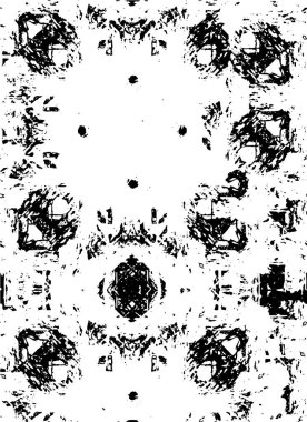 Siyah ve beyaz mürekkep yaratıcılığının basit bir gösterimi