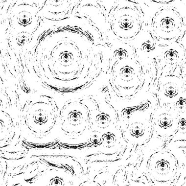 Siyah ve beyaz mürekkep yaratıcılığının basit bir gösterimi