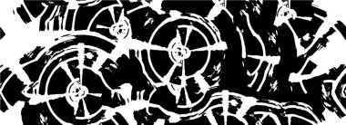 Siyah beyaz mürekkep yaratıcılığının web çizimi