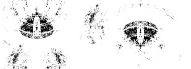 kaotik mürekkep lekeleri içeren siyah beyaz grunge çizimi