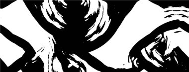 kaotik mürekkep lekeleri içeren siyah beyaz grunge çizimi