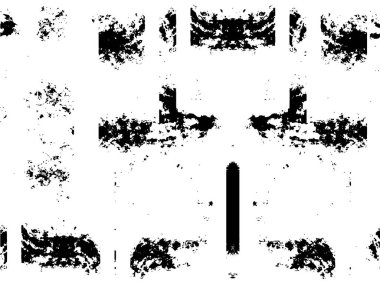 kaotik mürekkep lekeleri içeren siyah beyaz grunge çizimi