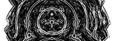 kaotik mürekkep lekeleri içeren siyah beyaz grunge çizimi