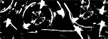 kaotik mürekkep lekeleri içeren siyah beyaz grunge çizimi